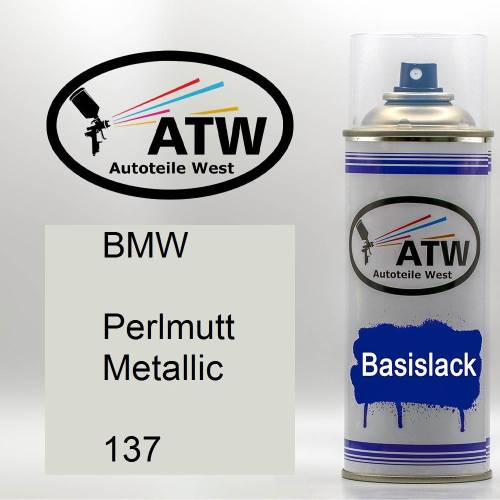 BMW, Perlmutt Metallic, 137: 400ml Sprühdose, von ATW Autoteile West.